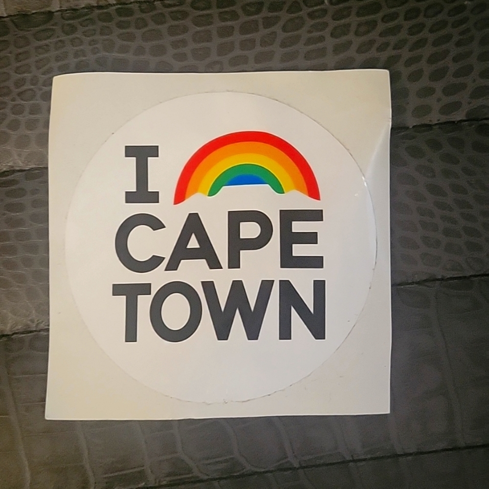 I ❤ Capetown vinyl circular sticker